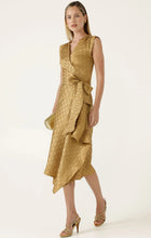 Load image into Gallery viewer, CROWN WRAP DRESS IN GOLD
