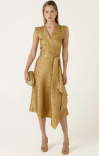 Load image into Gallery viewer, CROWN WRAP DRESS IN GOLD
