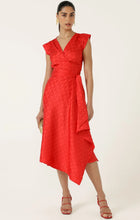 Load image into Gallery viewer, CROWN WRAP DRESS IN; RED
