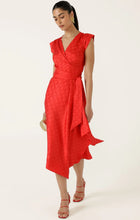 Load image into Gallery viewer, CROWN WRAP DRESS IN; RED
