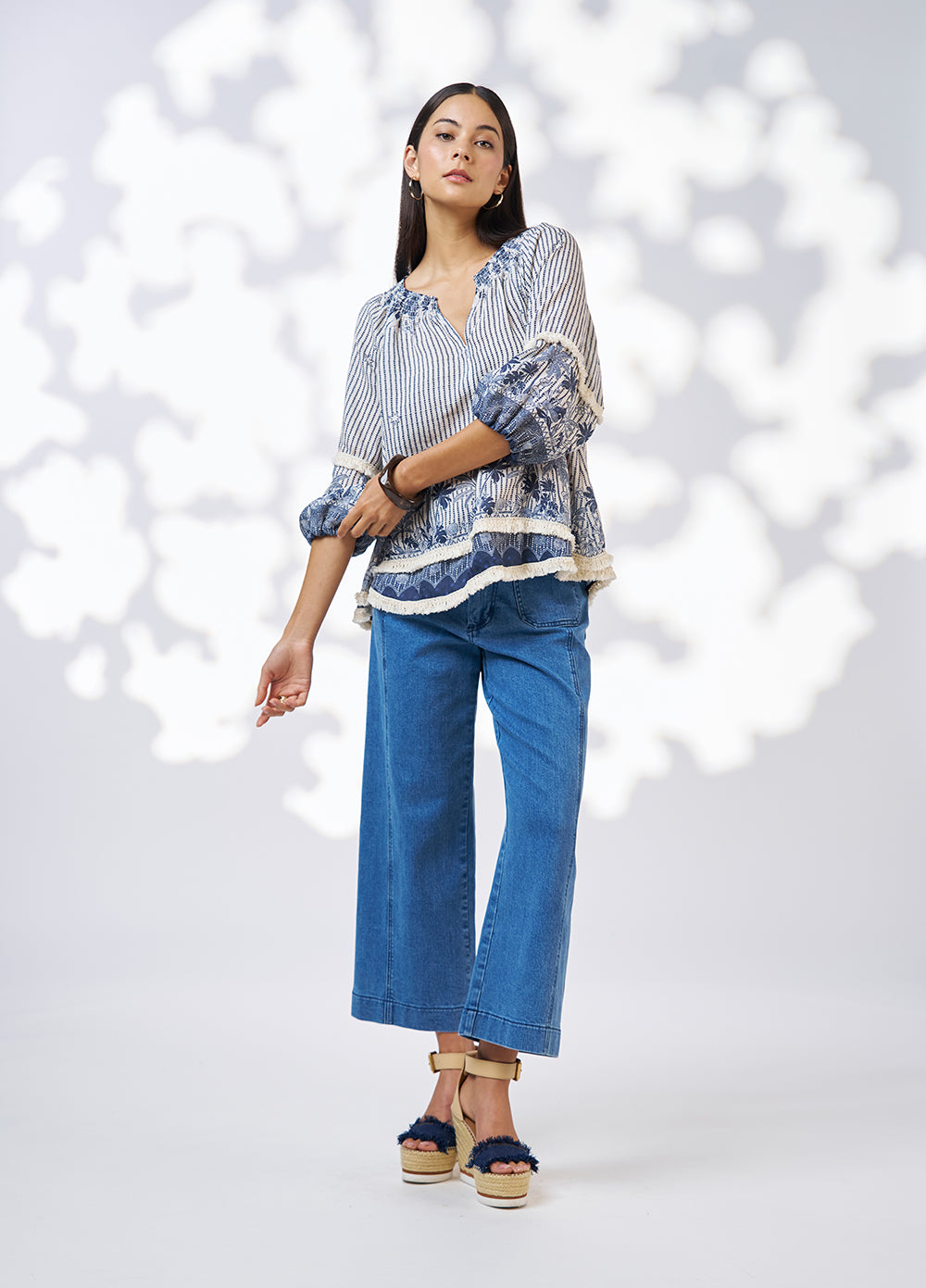 Xanthe Top Indigo Multi