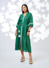 Load image into Gallery viewer, Maya Midi Dress Palm Green
