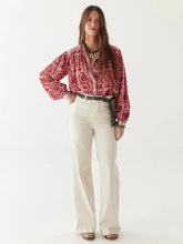 Load image into Gallery viewer, Leandra Blouse - Flamingo Grooves
