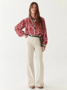 Leandra Blouse - Flamingo Grooves
