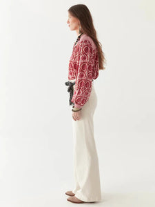 Leandra Blouse - Flamingo Grooves