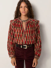 Load image into Gallery viewer, Etta Blouse - Bonfire Volcano
