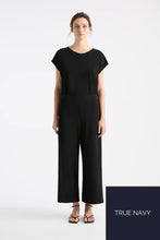 Load image into Gallery viewer, CROP PALAZZO PANT TRUE NAVY
