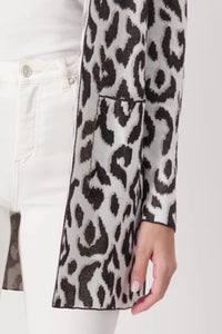 Monari Knitted Open Cardigan | Leopard Print | 409280