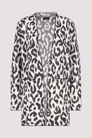 Monari Knitted Open Cardigan | Leopard Print | 409280