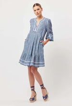 Load image into Gallery viewer, ANTIGUA LINEN VISCOSE DRESS IN DEL MAR STRIPE
