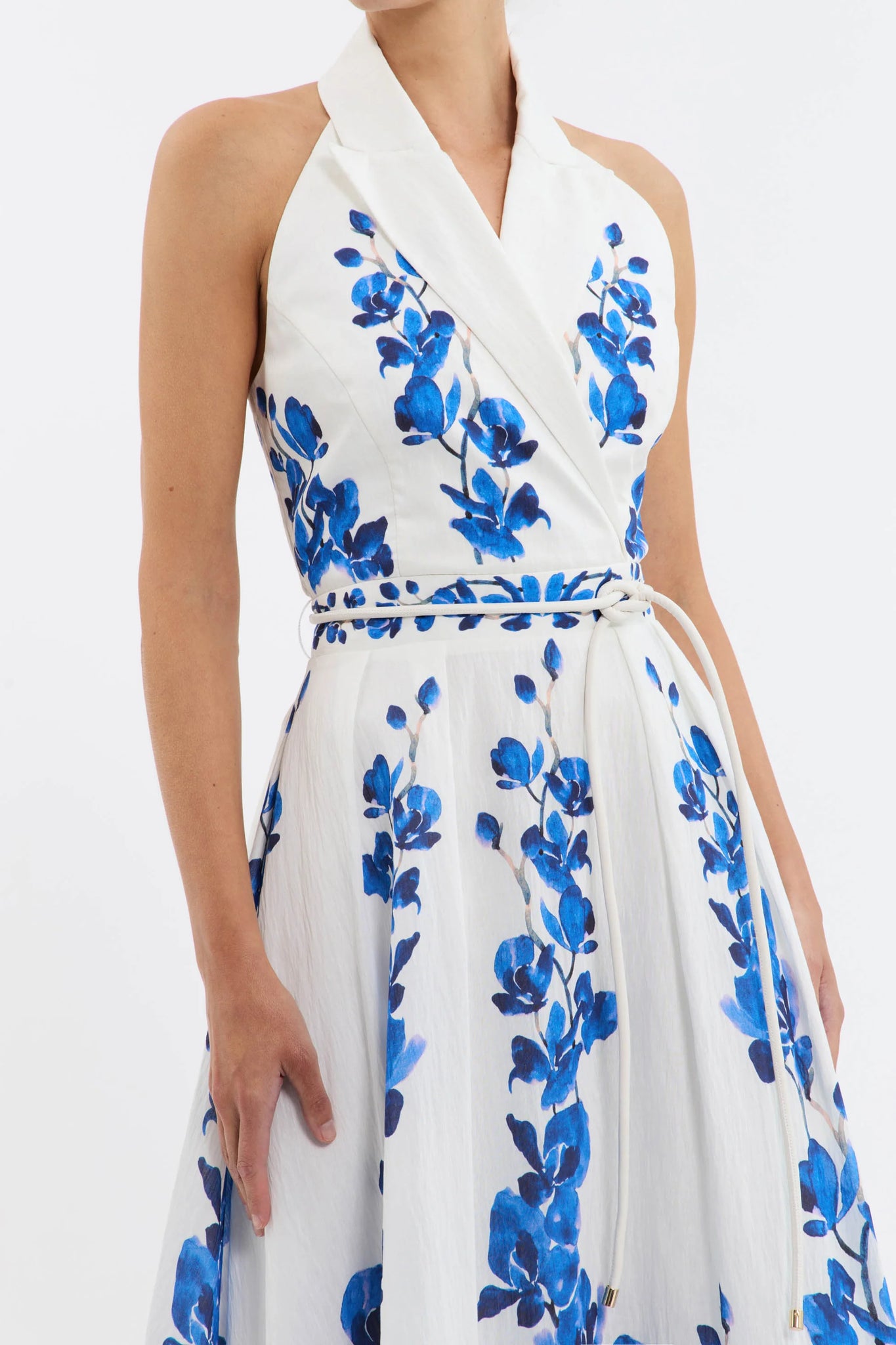 Orchid Blues Midi Dress  Black Orange Boutique