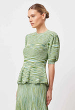 Load image into Gallery viewer, TRANSIT RAYON KNIT TOP IN JADE SPACE DYE
