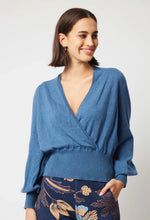 Load image into Gallery viewer, PAVILLION MERINO WOOL COTTON KNIT IN HAN BLUE
