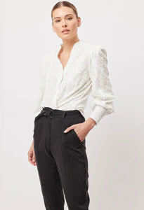 CRUISE EMBROIDERED COTTON SHIRT IN IVORY