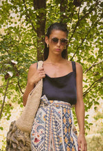 Load image into Gallery viewer, Delray Reversible Cupro Cami in Lapis
