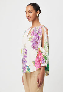 Annabelle Viscose Dobby Blouse in Wisteria Alba