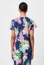 Load image into Gallery viewer, Augustine Viscose Dobby Top in Navy Wisteria
