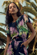 Load image into Gallery viewer, Augustine Viscose Dobby Top in Navy Wisteria
