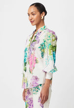 Load image into Gallery viewer, Swanson Embroidered Cotton Voile Shirt in Wisteria Alba
