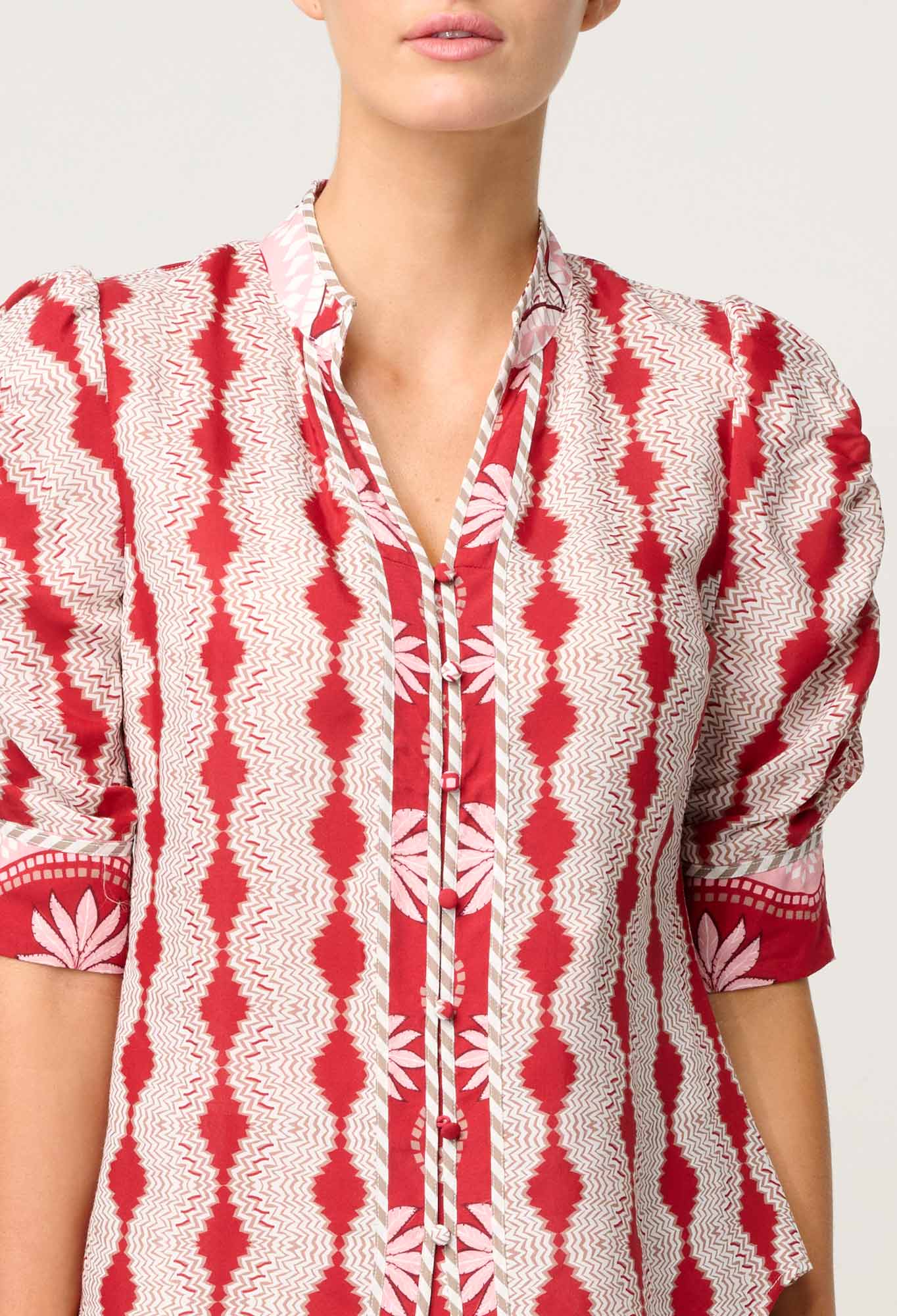 Calantha Viscose Shirt in Marrakech Ruby