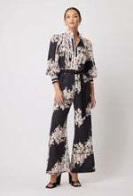 Load image into Gallery viewer, PANTEA LINEN/VISCOSE PANT IN ROSEWATER BORDER PRINT
