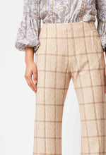 Load image into Gallery viewer, GETTY PONTE PANT IN OATMEAL CHECK
