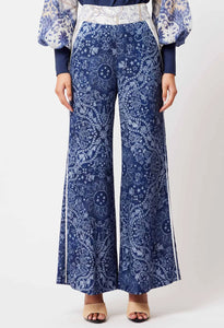 VENUS VISCOSE LINEN PANT IN ZODIAC PRINT