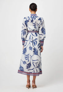 TIERRA COTTON SILK DRESS IN PALM SHADOW