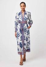 Load image into Gallery viewer, TIERRA COTTON SILK DRESS IN PALM SHADOW
