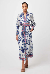 TIERRA COTTON SILK DRESS IN PALM SHADOW