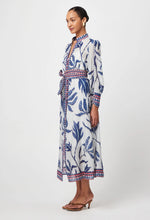 Load image into Gallery viewer, TIERRA COTTON SILK DRESS IN PALM SHADOW
