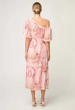Load image into Gallery viewer, Zina Linen Viscose One Shoulder Dress in Palmarosa

