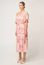 Load image into Gallery viewer, Zina Linen Viscose One Shoulder Dress in Palmarosa
