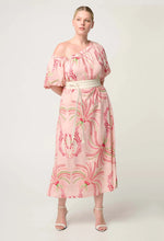 Load image into Gallery viewer, Zina Linen Viscose One Shoulder Dress in Palmarosa
