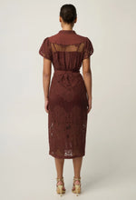 Load image into Gallery viewer, Solene Cotton Blend Lace Dress in Rosewood
