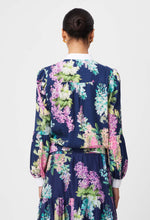 Load image into Gallery viewer, Augustine Linen Viscose Jacket in Navy Wisteria
