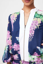 Load image into Gallery viewer, Augustine Linen Viscose Jacket in Navy Wisteria
