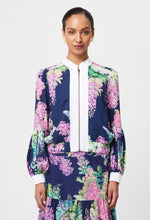 Load image into Gallery viewer, Augustine Linen Viscose Jacket in Navy Wisteria
