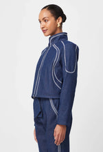 Load image into Gallery viewer, DELRAY REVERSIBLE EMBROIDERED COTTON JACKET IN PALM SHADOW
