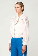 Load image into Gallery viewer, Lamia Tencel Lace Detail Bomber in Ivory
