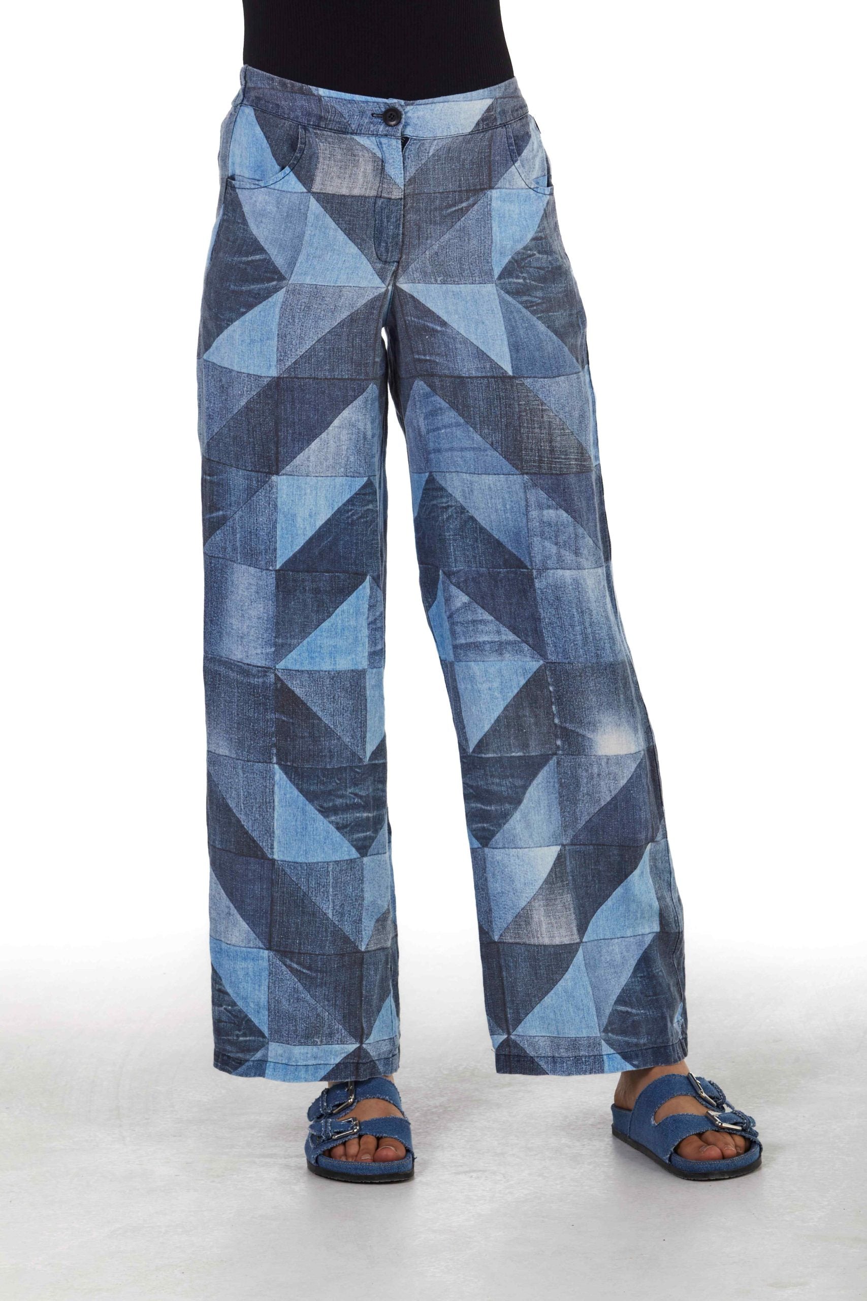 Amoni pants with patchwork print