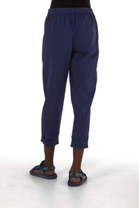 Geisha trousers in ribbed organic cotton Midnight