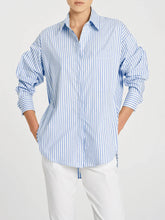 Load image into Gallery viewer, Mela Purdie RELAXED POCKET SHIRT BLUE STRIPE
