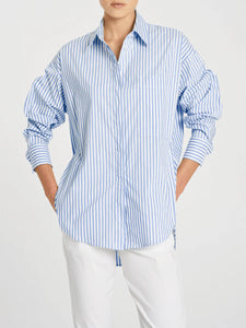 Mela Purdie RELAXED POCKET SHIRT BLUE STRIPE