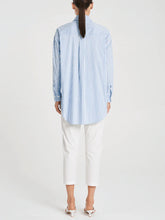 Load image into Gallery viewer, Mela Purdie RELAXED POCKET SHIRT BLUE STRIPE
