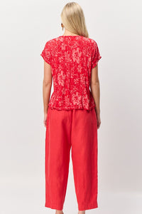 Valia  Clover Tee IN RED