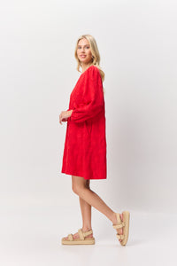 VALIA ST MARTINE DRESS SCARLET