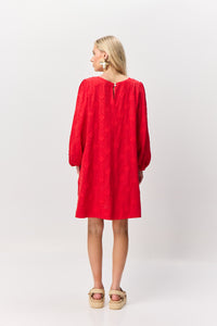 VALIA ST MARTINE DRESS SCARLET