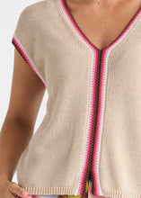 Load image into Gallery viewer, ZP8820 Zaket &amp; Plover Crochet Trim Tank
