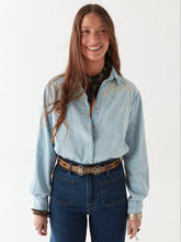 Load image into Gallery viewer, Maison Hotel Austin Blouse - Mustang Blue
